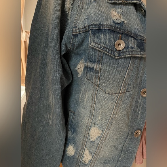 Distressed Denim Jacket - Picture 2 of 4
